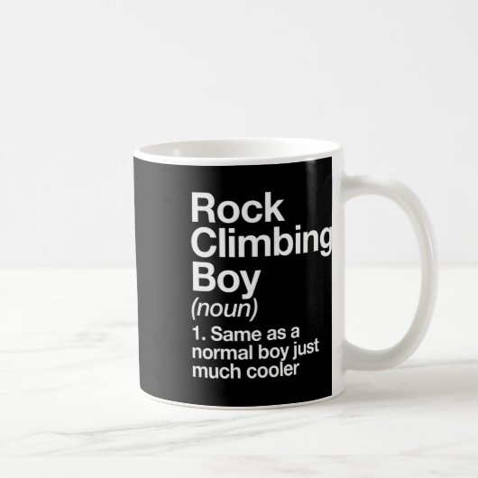 Mug Définition de garçon grimpeur sport drôle (Droite)