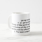 Mug Définition de géographie (Devant gauche)