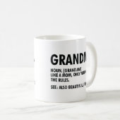 Mug Définition de grand-mère Amour de grand-mère (Devant droit)