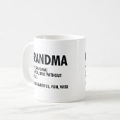 Mug Définition de grand-mère Amour de grand-mère (Devant gauche)