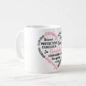 Mug Définition de grand-mère/coeur mignonne (Devant gauche)