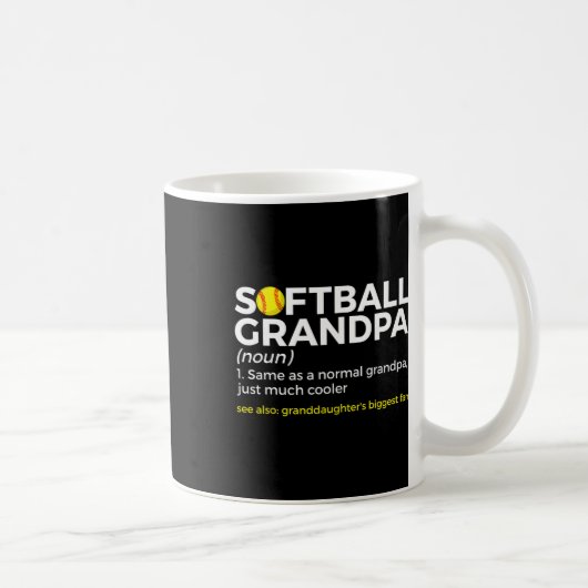 Mug Définition de grand-père de softball plus grande d (Droite)