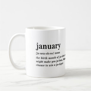 Mug Définition de janvier Anniversaire