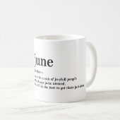 Mug Définition de juin (Devant droit)