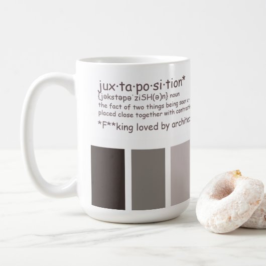 Mug Définition de juxtaposition (Avec donut)