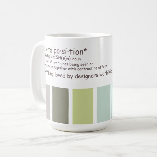 Mug Définition de juxtaposition (Devant gauche)