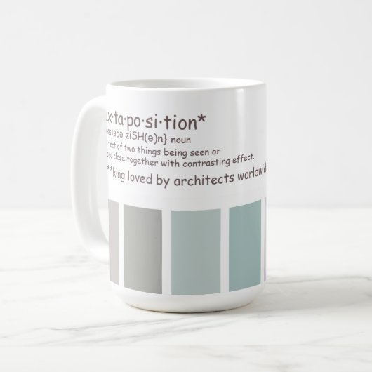 Mug Définition de juxtaposition (Devant gauche)