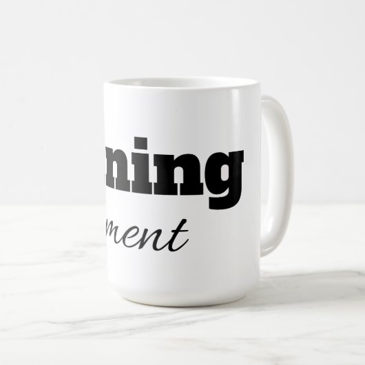 MUG DÉFINITION DE LA COUPE DE CAFÉ À L'HEURE (Devant droit)