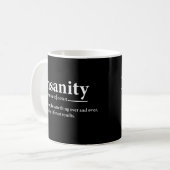 Mug Définition de la folie Explication drôle de la fol (Devant gauche)