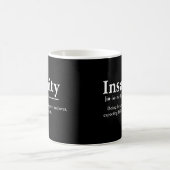 Mug Définition de la folie Explication drôle de la fol (Centre)