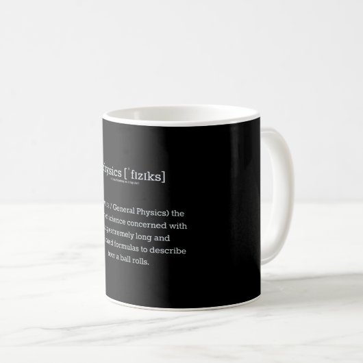 Mug Définition de la physique (Devant droit)