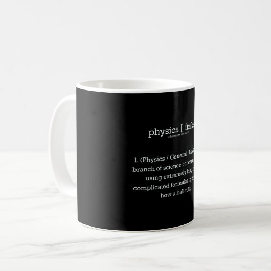Mug Définition de la physique (Devant gauche)