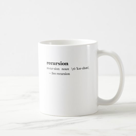 Mug Définition de la récursivité (Droite)