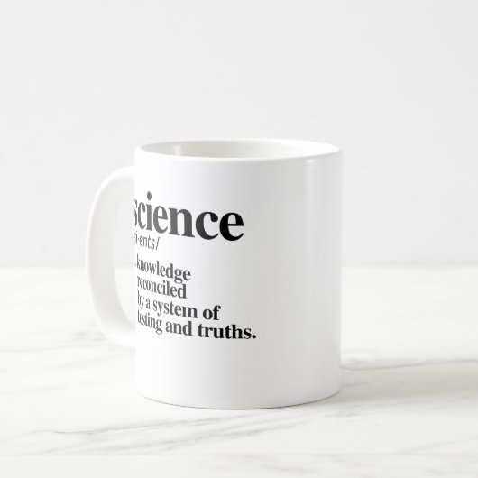 Mug Définition de la Science - la connaissance (Devant gauche)