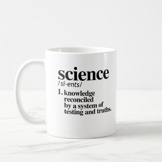Mug Définition de la Science - la connaissance (Gauche)