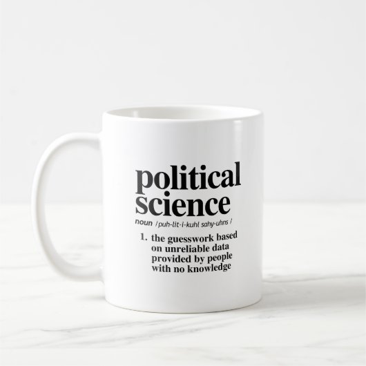 Mug Définition de la science politique (Gauche)