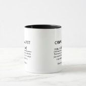 Mug Définition de l'analyste du crime Cadeau personnal (Centre)