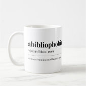 Mug Définition de l'anbibliophobie (Gauche)