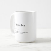 Mug Définition de l'anbibliophobie (Devant gauche)