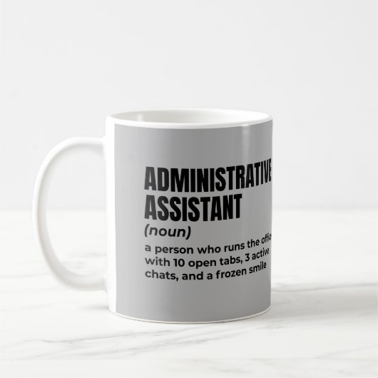 Mug Définition de l'assistant administratif classique (Gauche)