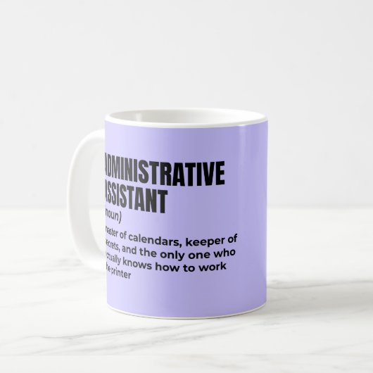 Mug Définition de l'assistant administratif héréditair (Devant gauche)