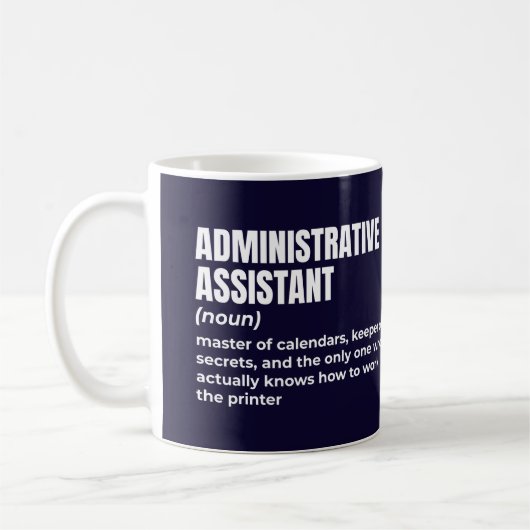Mug Définition de l'assistant administratif Sarcastiqu (Gauche)