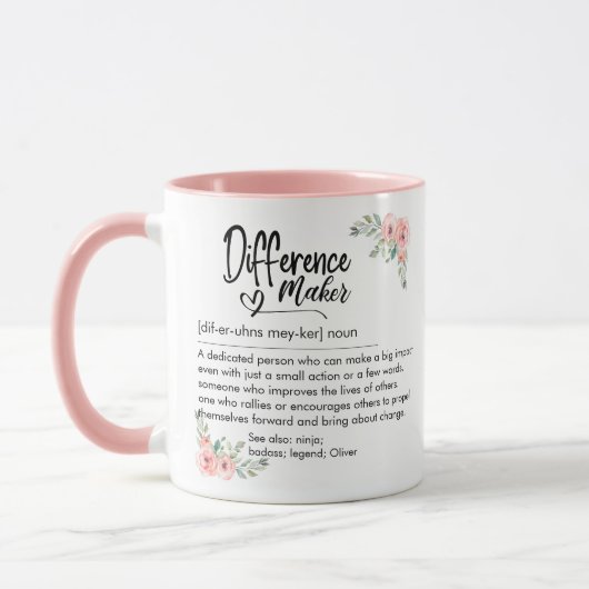 Mug Définition de l'auteur d'une différence Appréciati (Gauche)