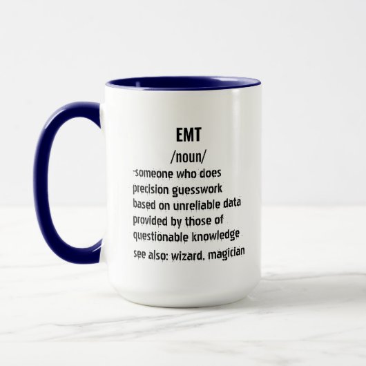 Mug Définition de l'EMT - Santé - urgences EMT Médical (Gauche)