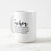 Mug Définition de l'enseignant (Devant gauche)