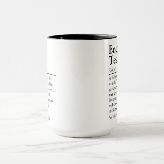 Mug Définition de l'enseignant anglais - Appréciation  (Centre)