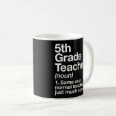 Mug Définition de l'enseignant de 5e année Drôle Retou (Devant droit)