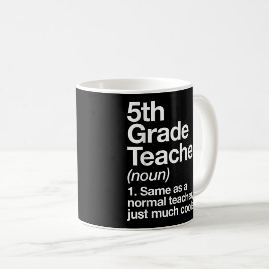 Mug Définition de l'enseignant de 5e année Drôle Retou (Devant droit)