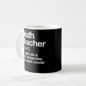 Mug Définition De L'Enseignant En Mathématiques Retour (Devant gauche)