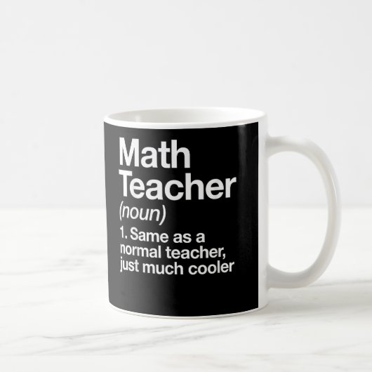 Mug Définition De L'Enseignant En Mathématiques Retour (Droite)