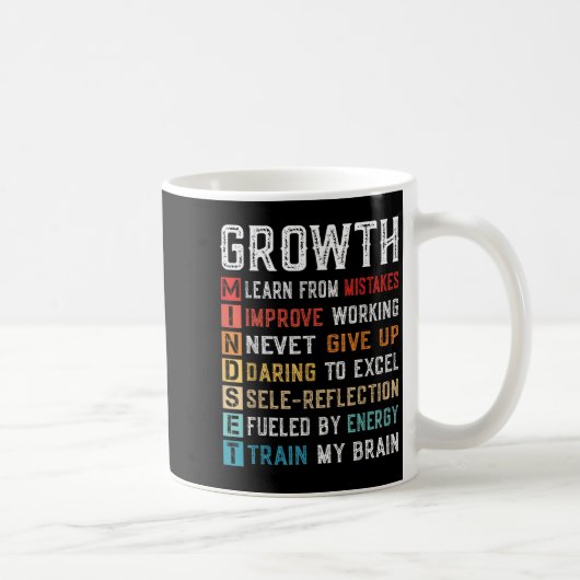 Mug Définition de l'état d'esprit de croissance Auto-c (Droite)