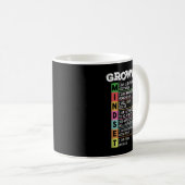 Mug Définition de l'état d'esprit de croissance Motiva (Devant droit)