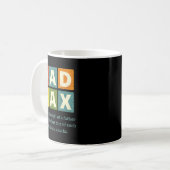 Mug Définition de l'impôt parental vintage pour hommes (Devant gauche)