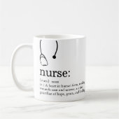 Mug Définition de l'infirmière (Gauche)