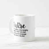 Mug Définition de l'infirmière (Devant gauche)