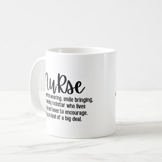 Mug Définition de l'infirmière (Devant gauche)