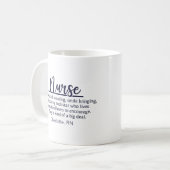 Mug Définition de l'infirmière drôle personnalisée (Devant gauche)