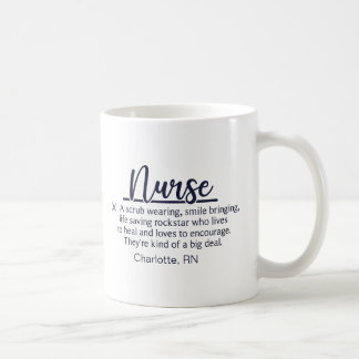 Mug Définition de l'infirmière drôle personnalisée