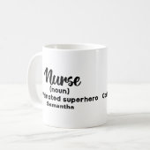 Mug Définition de l'infirmière drôle personnalisée (Devant gauche)