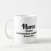 Mug Définition de l'infirmière drôle personnalisée (Gauche)