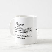 Mug Définition de l'infirmière motivationnelle personn (Devant gauche)