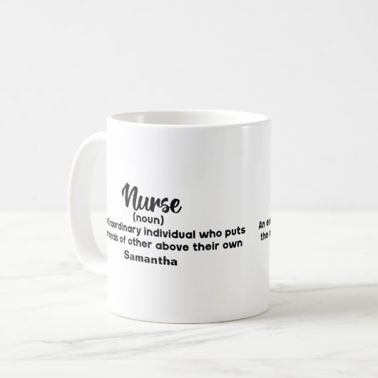 Mug Définition de l'infirmière motivationnelle personn (Devant gauche)