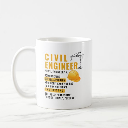 Mug Définition de l'ingénieur civil - Don du solveur d (Gauche)