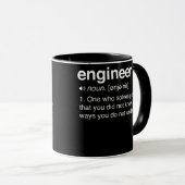 Mug Définition de l'ingénieur Drôle ingénierie STEM po (Devant droit)