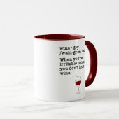 Mug Définition de l'odeur de vin amusant (Devant droit)