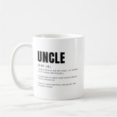 Mug Définition de l'oncle drôle et sincère (Gauche)